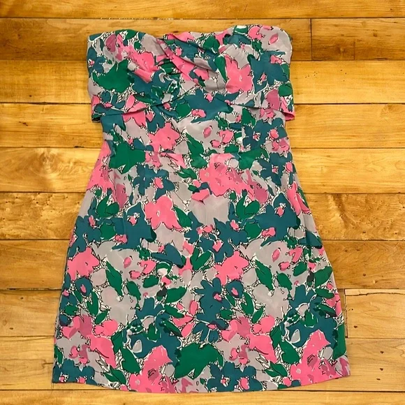 Rory Beca 100% Silk Strapless Dress - Picture 1 of 5